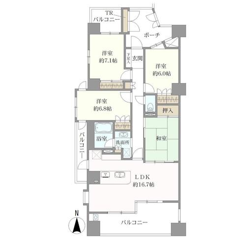 藤和康生町ホームズの間取図