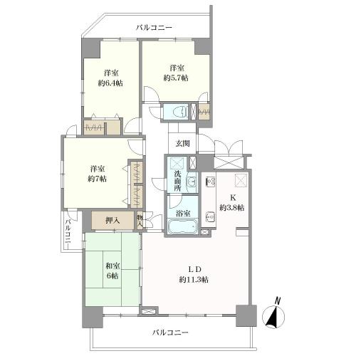 グランドメゾン刈谷の間取図