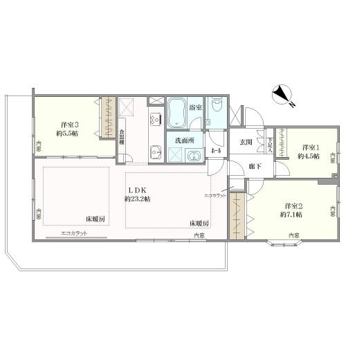 エクセル目黒の間取図