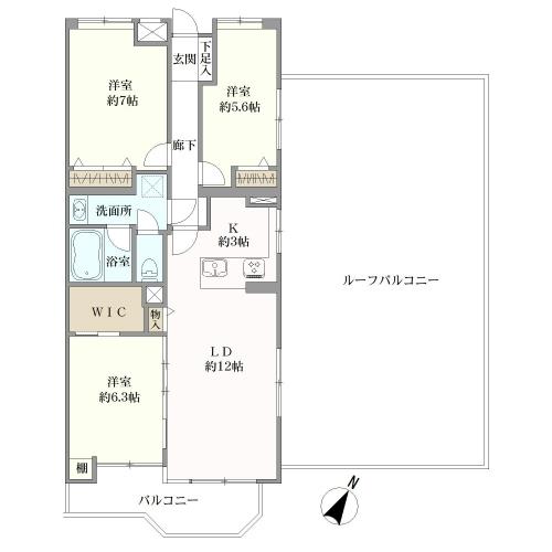 ヒルズ上大岡ガーデニアの間取図