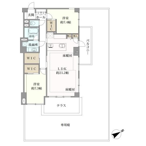 テラス三田の間取図