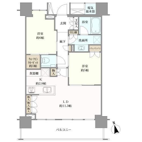 パークタワー東雲の間取図