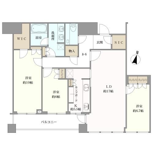 赤坂タワーレジデンス　トップ　オブ　ザ　ヒルの間取図