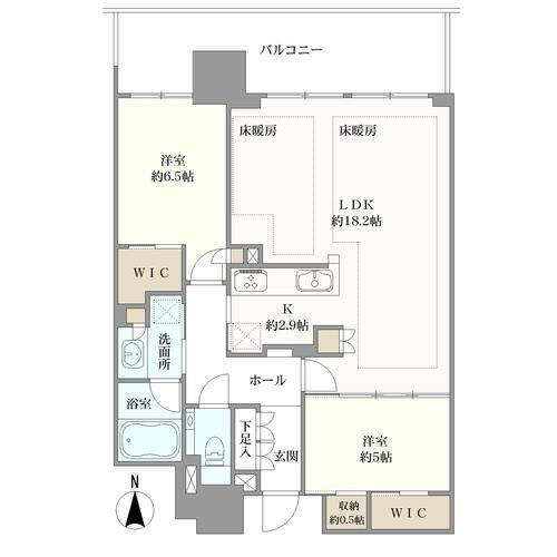 グランドシティタワー月島の間取図