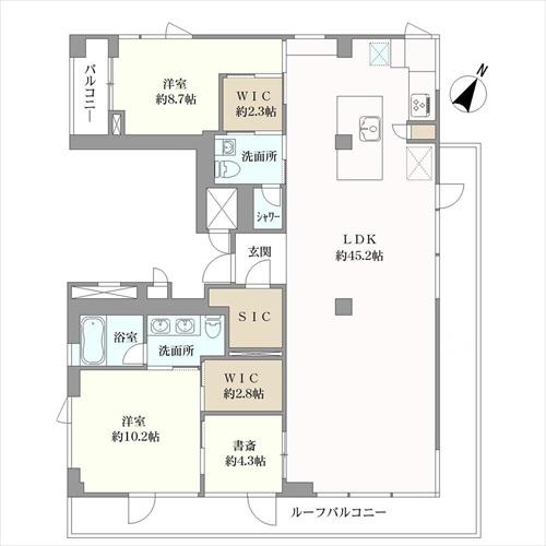 ＨＩＬＬＰＥＡＫ　ＴＯＫＩＷＡＭＡＴＳＵの間取図