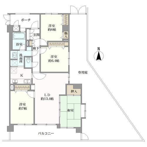 サングレイス能見台南の間取図