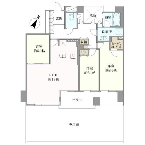 東山公園シティハウスの間取図