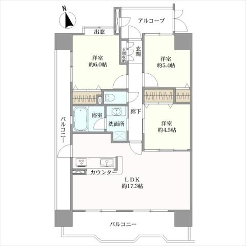 星ケ丘グランドハイツの間取図