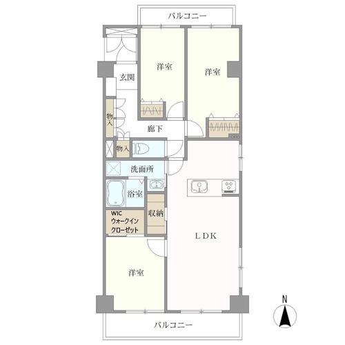 チサンマンション瓢箪山の間取図
