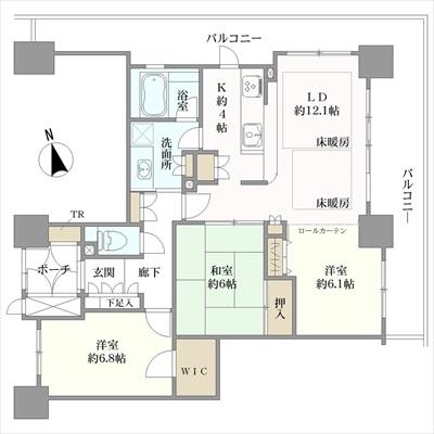 ロイヤルメドゥ香里園タワーの間取図