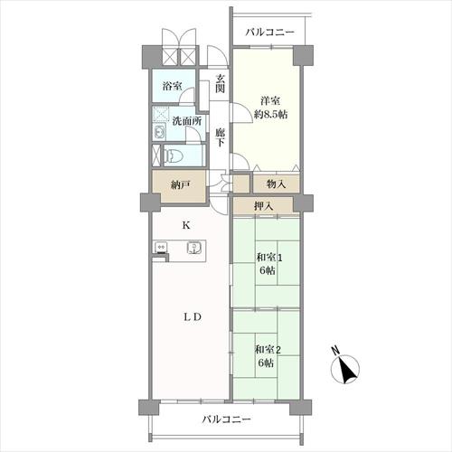 香里丘セントポリア壱号の間取図