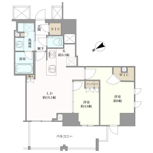 プレミスト中野通りの間取図