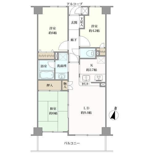 コスモ蕨ステーションビューの間取図