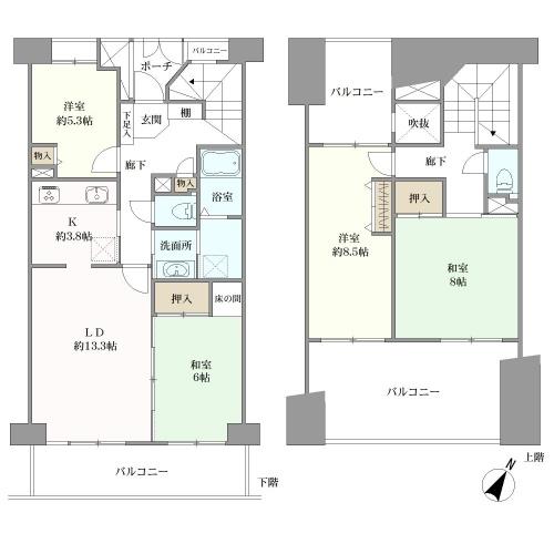 スカイプラザ横川の間取図