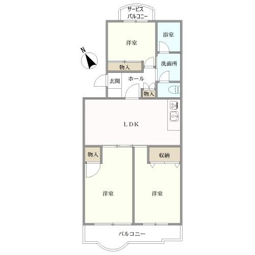 エメラルドマンション府中の間取図