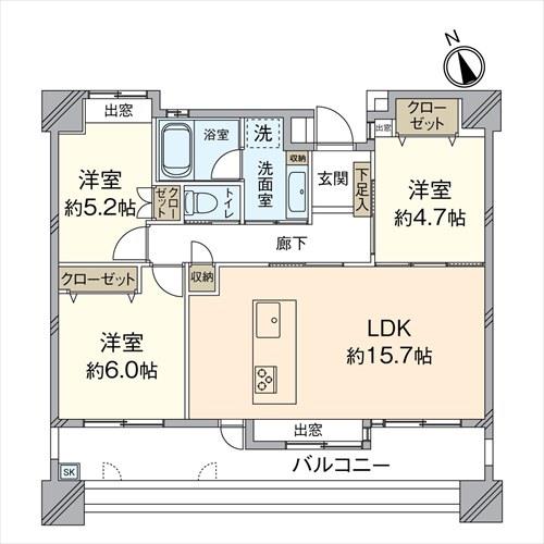 パーク・ホームズ白島城北の間取図