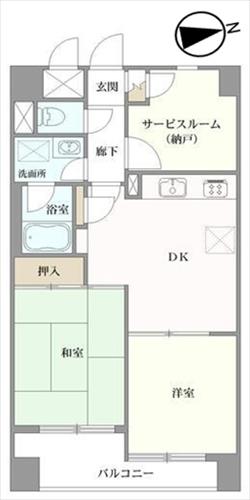 チサンマンション平和大通り２の間取図