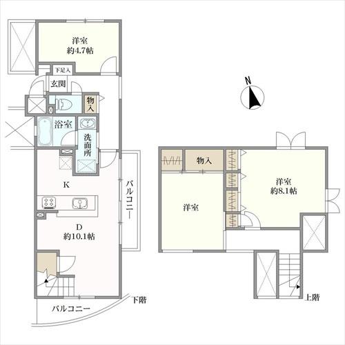 サーパス舟入南の間取図