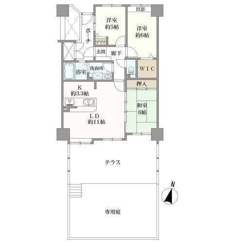 サンシティ戸坂千足の間取図