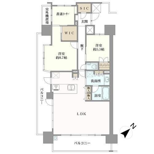 ライオンズ京橋川グランフォートの間取図