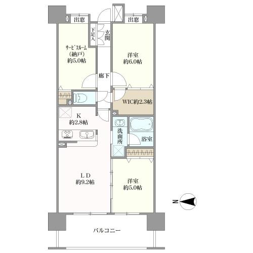 ザ・ミレナリータワーズの間取図