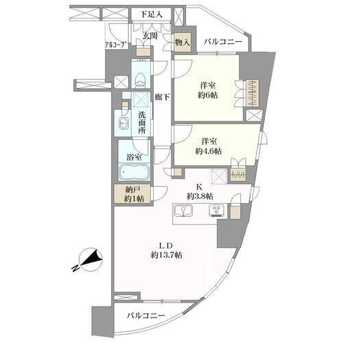 プラウド渋谷東の間取図
