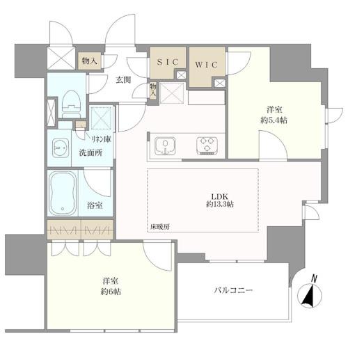 ジオ西新宿ツインレジデンスの間取図