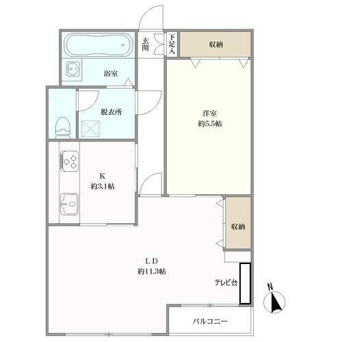 深沢コーポラスの間取図