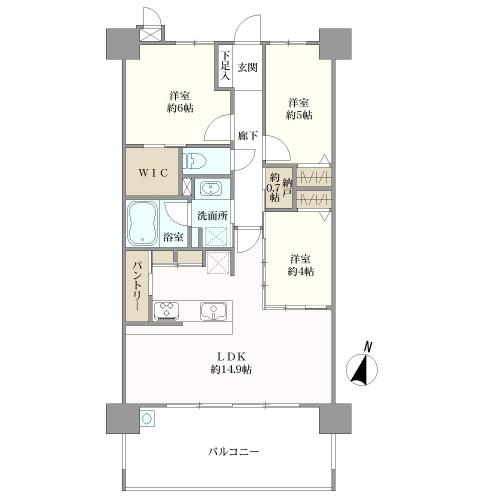 アメイズ友泉亭ザ・ヒルズの間取図