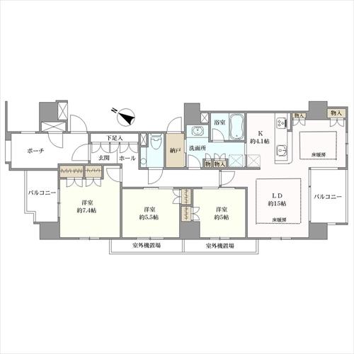 グランドメゾン桜坂ヒルズの間取図