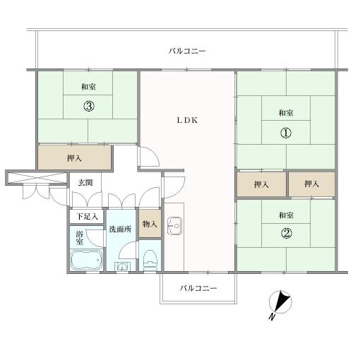 笹の台住宅団地の間取図