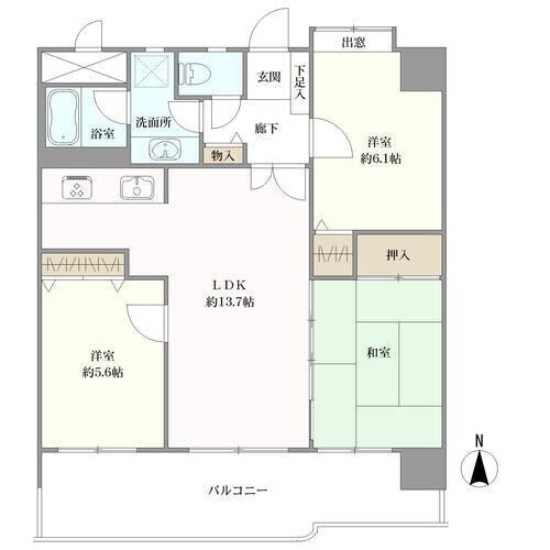 ライオンズマンション神松寺の間取図