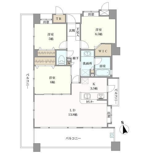 エンゼル西新サウスコートの間取図