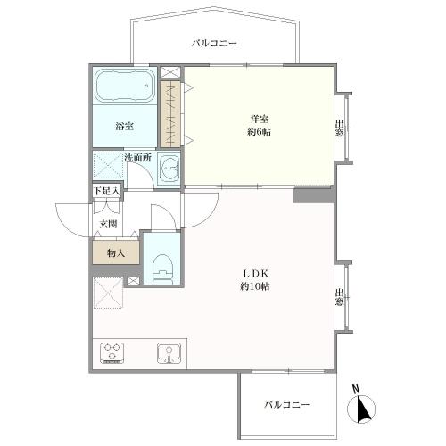 ベルジェ経堂の間取図