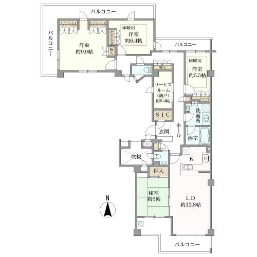 サンフラッツ阿佐谷の間取図