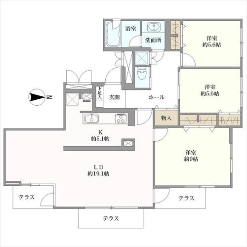 グランフォルム中野江原町の間取図