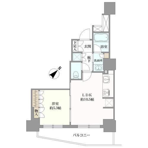 パークタワー東中野の間取図