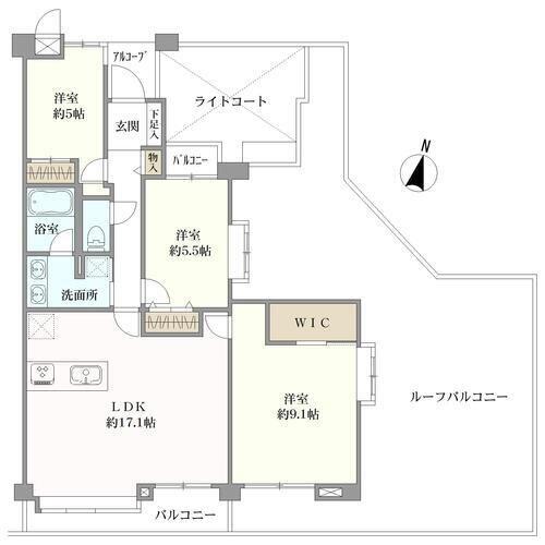 八幡山パークハウスの間取図