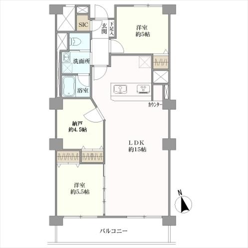 武蔵野スカイハイツの間取図