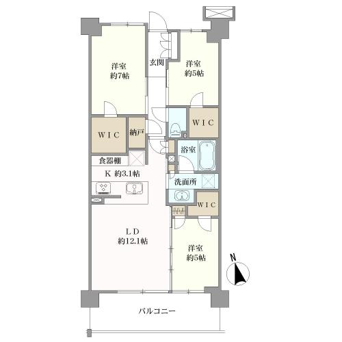 シティテラス多摩川の間取図