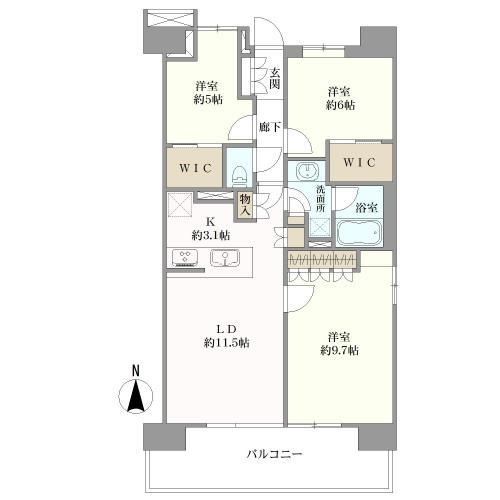 シティタワー金町の間取図