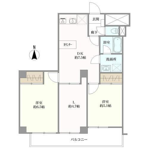 ライオンズマンション大森第３の間取図