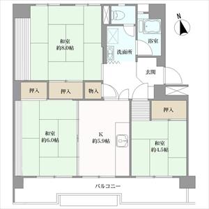 東大路高野第２住宅の間取図