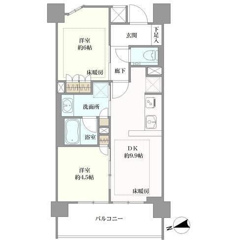 ライオンズ鴨川東の間取図