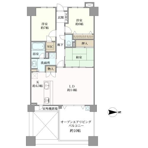 レイディアントシティ本郷台の間取図