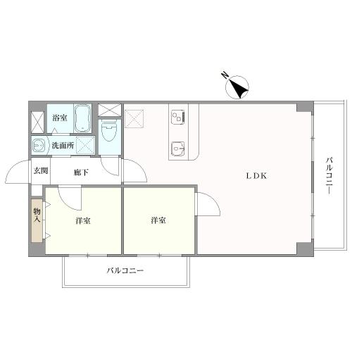 リレント町屋の間取図