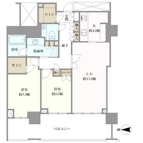 広尾ガーデンフォレストの間取図