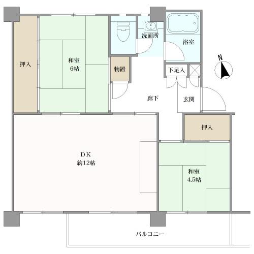洋光台南第２団地の間取図
