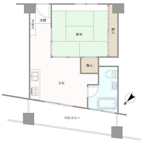 同潤会磯子ハイツの間取図