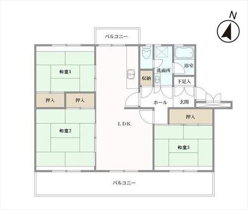 港南台ひばりの間取図